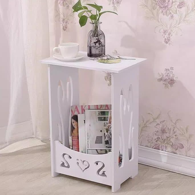 Meja Sudut Minimalis Meja Kopi Minimalis Lemari Kecil Murah Putih Modern Samping Tempat Tidur