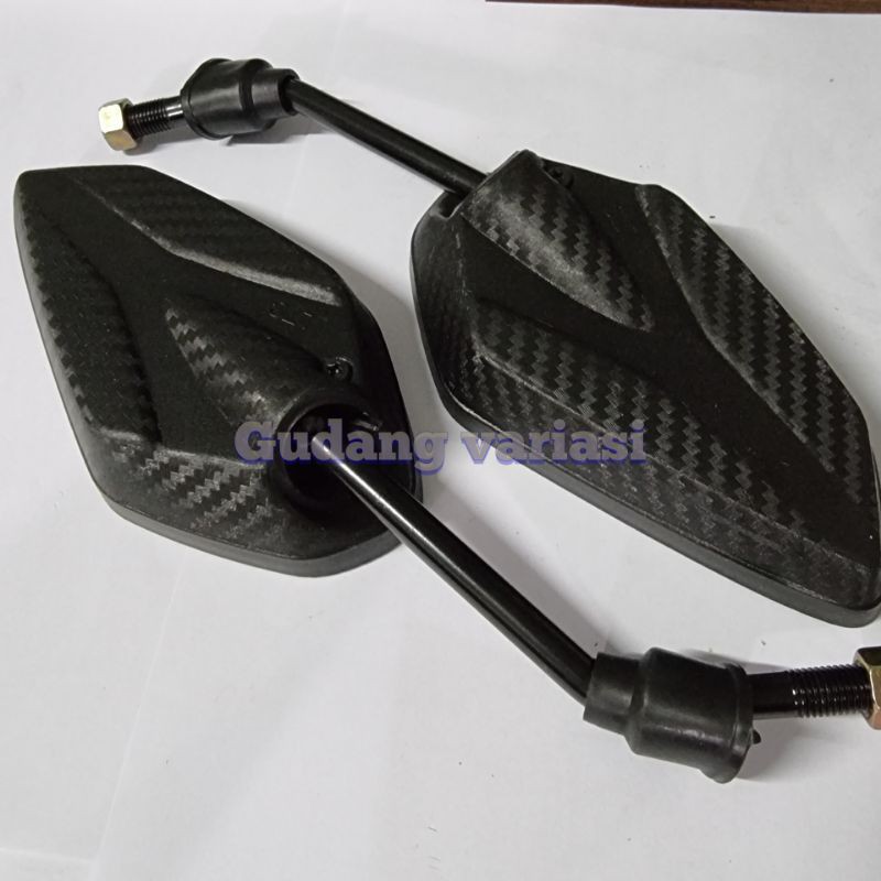 Spion Model Jupiter Carbon karbon standar Tangkai crome dan black