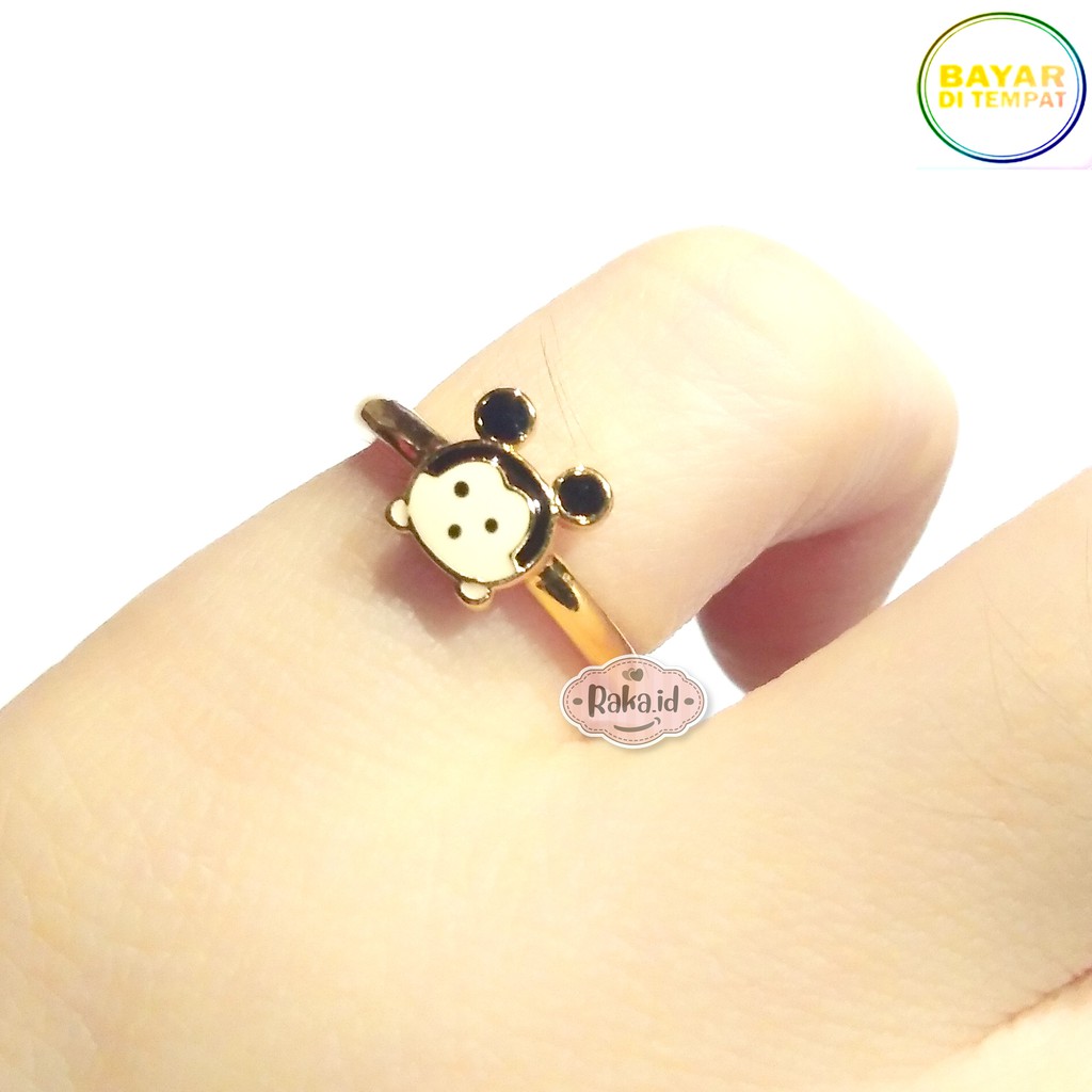 Raka Acc - 1 pcs Cincin Anak Xuping MINNIE MICKEY MOUSE Tsum Tsum Perhiasan Anak Lapis Emas 18k 415