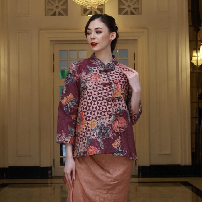 NONA RARA - Vivi Encim Cemani T0995, Baju blouse batik wanita modern