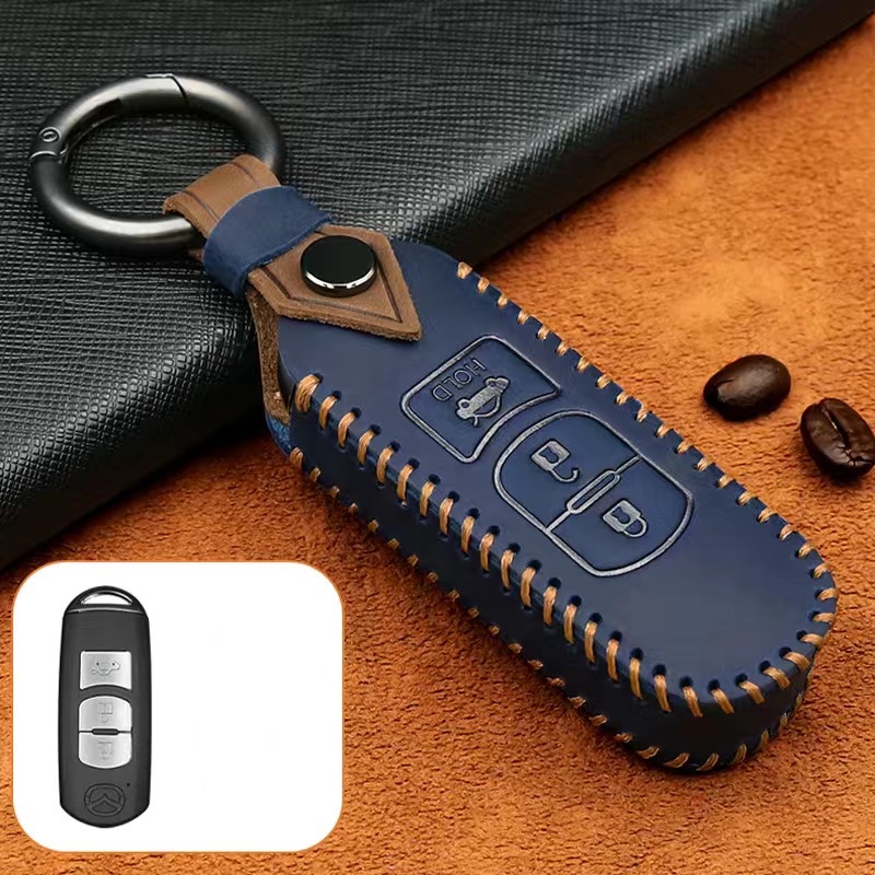 Mazda 2 3 6 CX3 CX5 CX9 Smart Remote Control Cover Genuine Cow Hide Leather Protection Key Cover