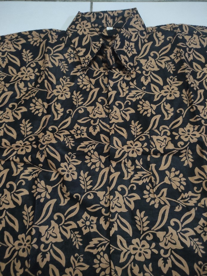 Batik Pria Lengan Panjang Batik Berkah Hrb026 Motif Keratonan Kode 002 Size M L Xl  Reguler.