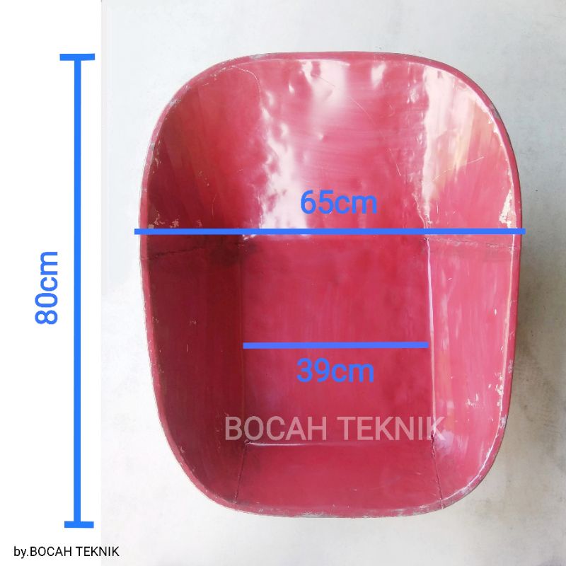 BAK GEROBAK SORONG - dari bahan eks Drum - suku cadang bak angkong / arko / arco