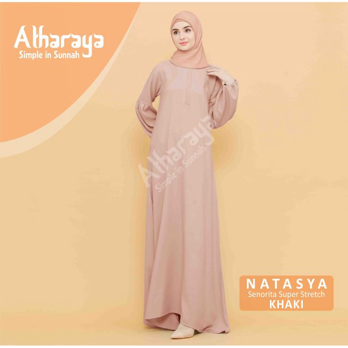 Gamis Terbaru Abaya Maxi Dress NATASYA Basic Dress Premium By Atharaya