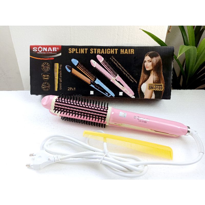 Catok rambut lurus curly wave catokan lurus + sisir curly curly gelombang Sonar SN0189