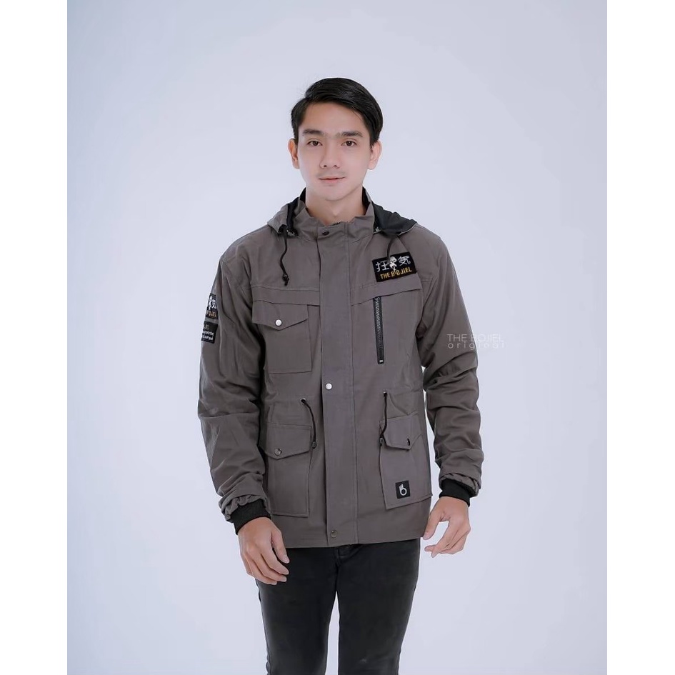 THE BOJIEL TERLARIS Jaket Parka Kanvas Premium - Jaket Pria Parka Hoodie