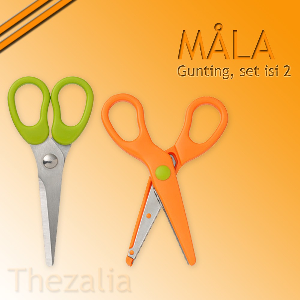 

MÅLA Gunting set isi 2 / gunting pemotong kertas anak / gunting pemotong gambar