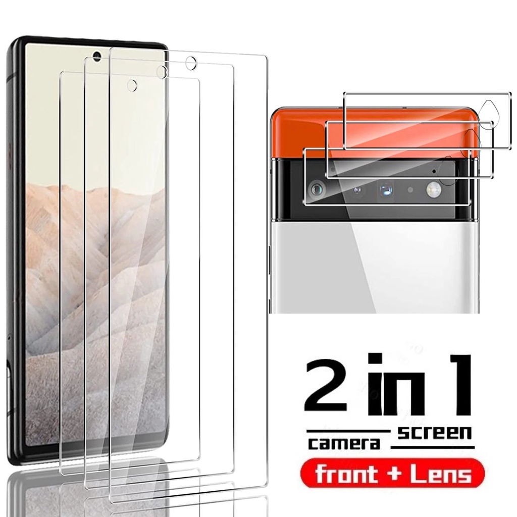 Pelindung Layar Tempered Glass 3D 2 In 1 Untuk Pixel 6 4A 5G