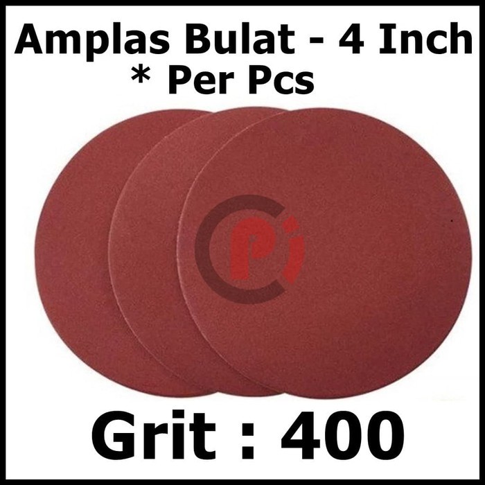 Amplas Bulat Grit 400 Amplas Tempel 4 Inchi Grid 400 4&quot; Inch