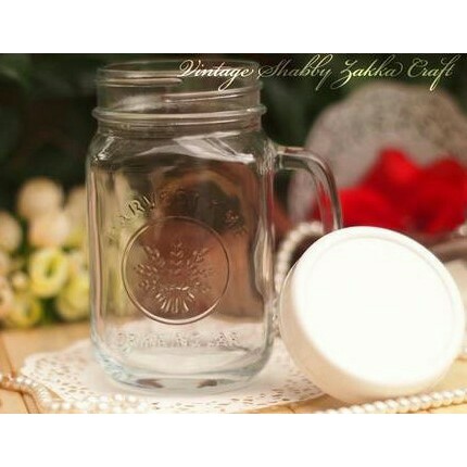 "Gelas Harvest | Harvest Jar | Gelas Toples dengan tutup"