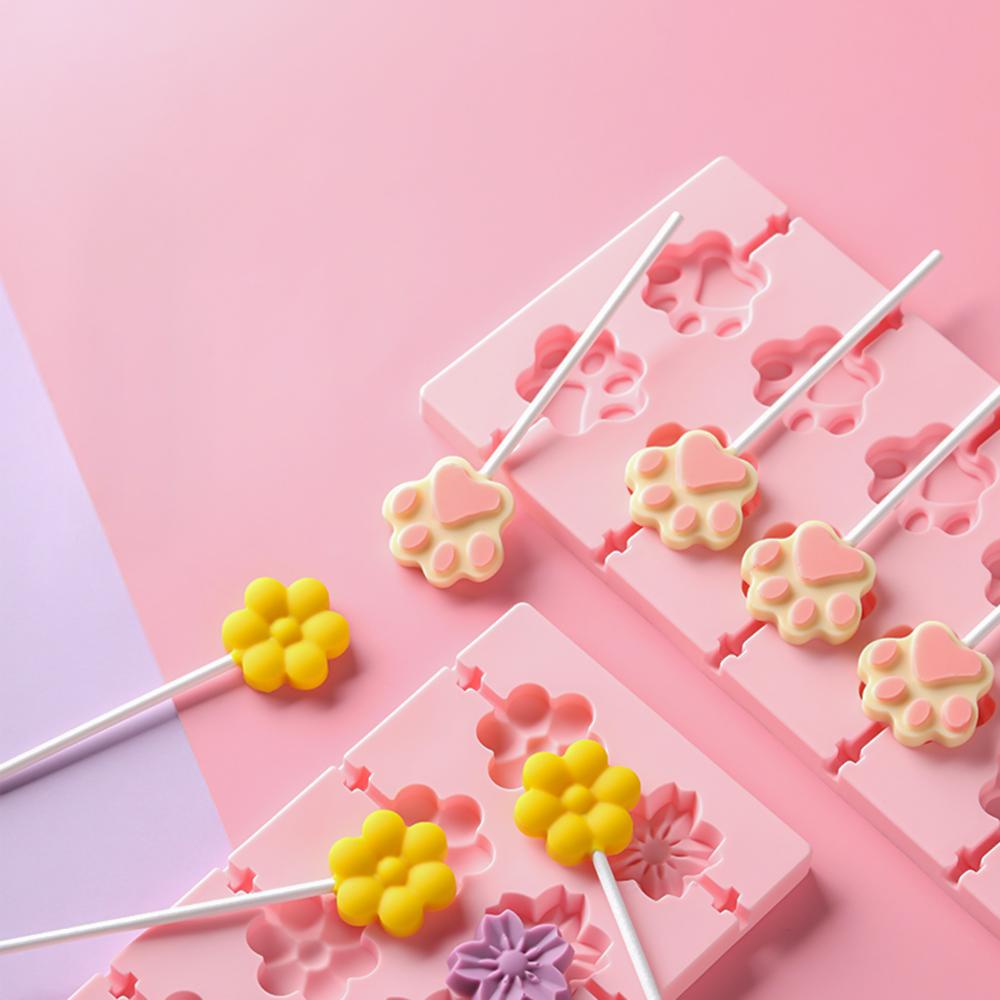 Suyo Cetakan Silikon Lolipop Rumah &amp; Dapur DIY Bakeware Biskuit Bentuk Hewan Cetakan Jelly Dan Permen