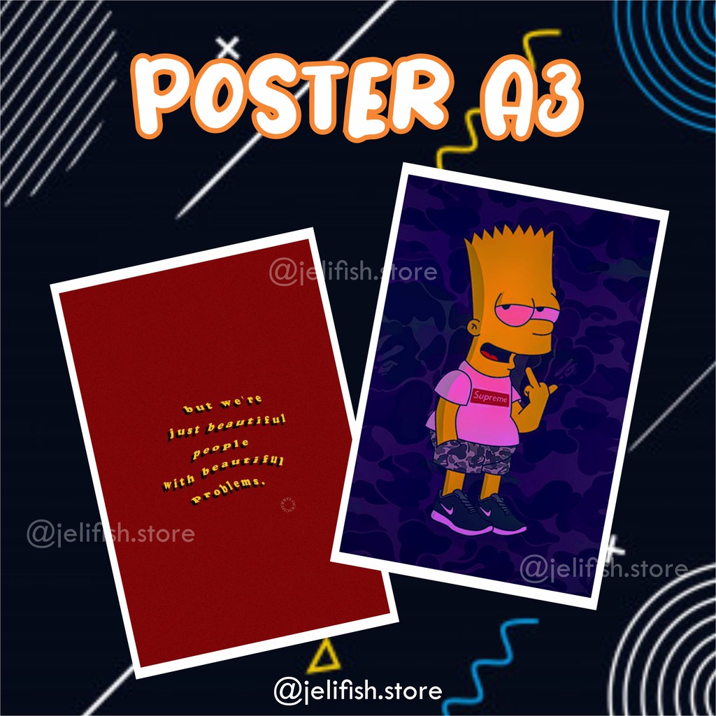 [❤️JELIFISH.STORE] Poster Custom A3 Band Aesthetic Hiasan Dinding Murah Surabaya Kpop NCT BTS Anime