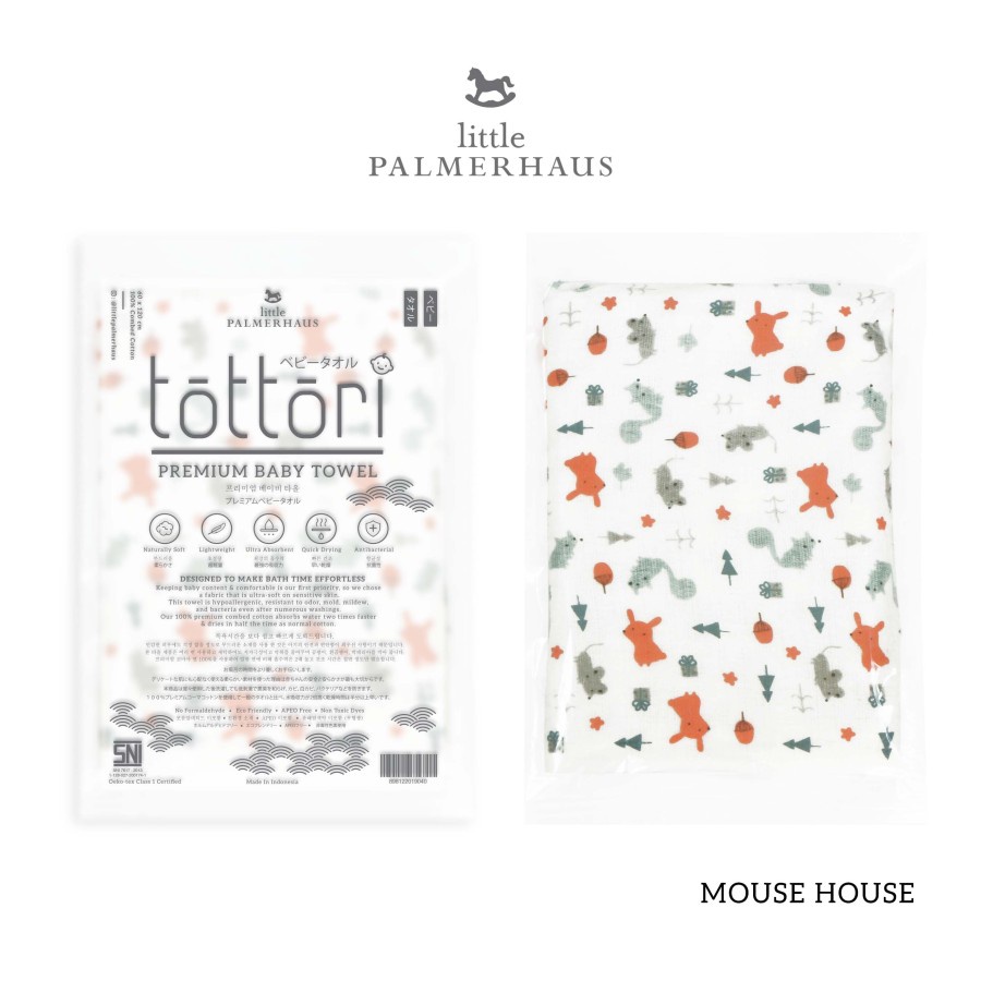 Little Palmerhaus Tottori Baby Towel (Handuk Bayi)-MOUSE HOUSE