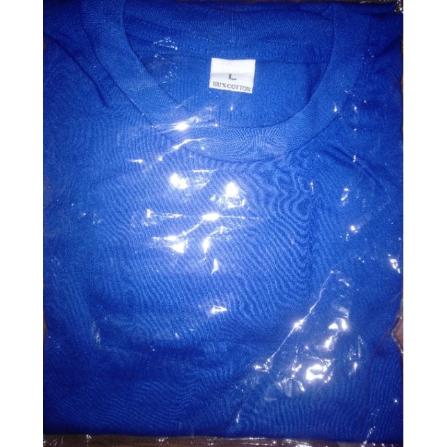 KAOS POLOS WANITA PRIA WARNA BIRU