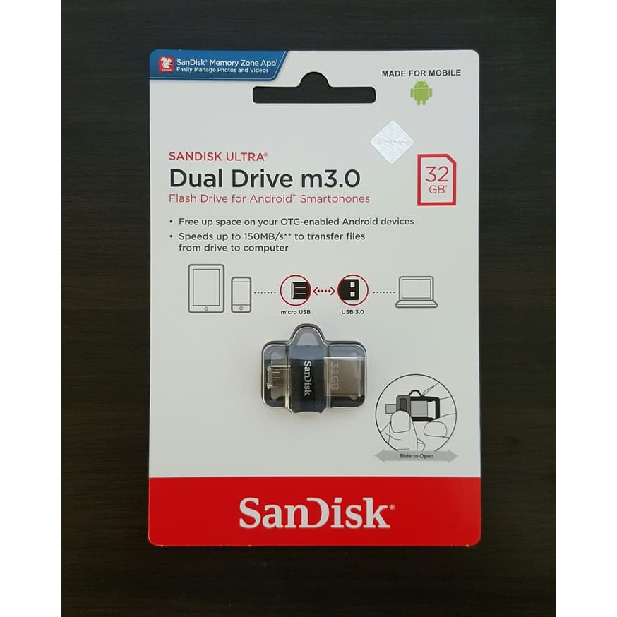 Original FD OTG SANDISK DUAL DRIVE M3.0 16GB / 32GB /64GB FLASHDISK