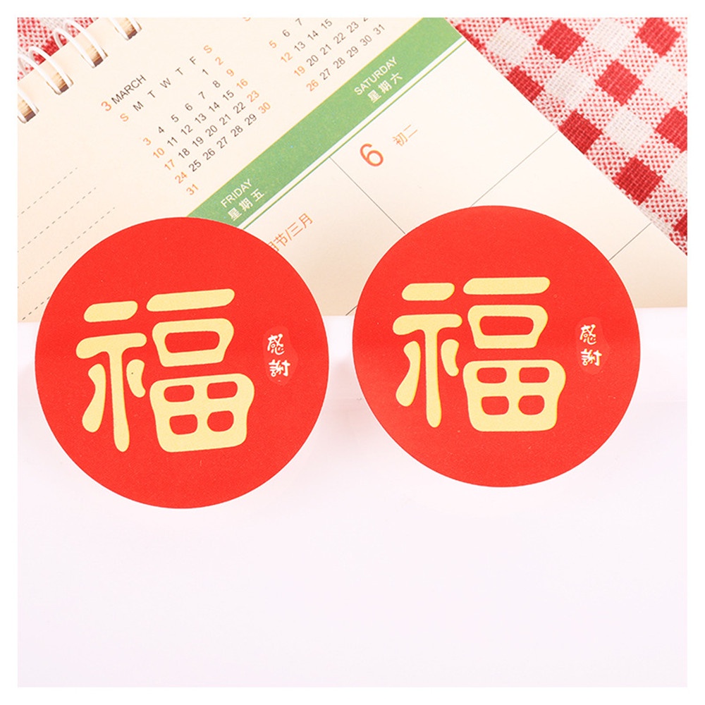 (Cod Tangding) 10pcs Stiker Label Fu Untuk Dekorasi Tahun Baru Cina / Tahun Baru