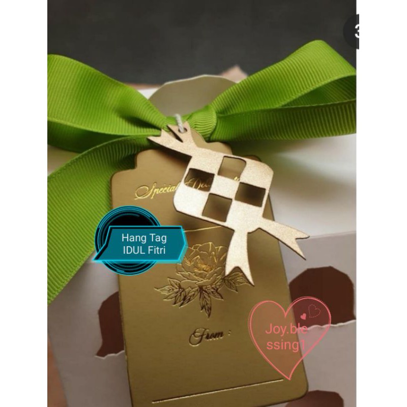 

HANG TAG GANTUNGAN HAMPERS LEBARAN IDUL FITRI LASER CUT PER pcs