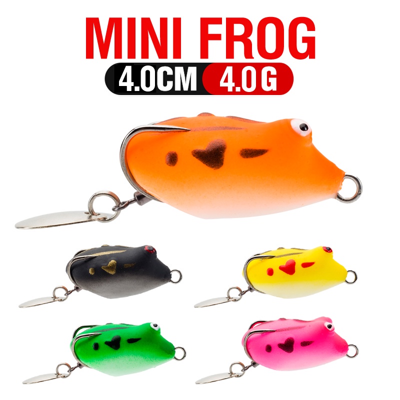 1 Pc Umpan Pancing Soft Bait Bentuk Katak Imitasi Ukuran 4cm 4g 5 Warna