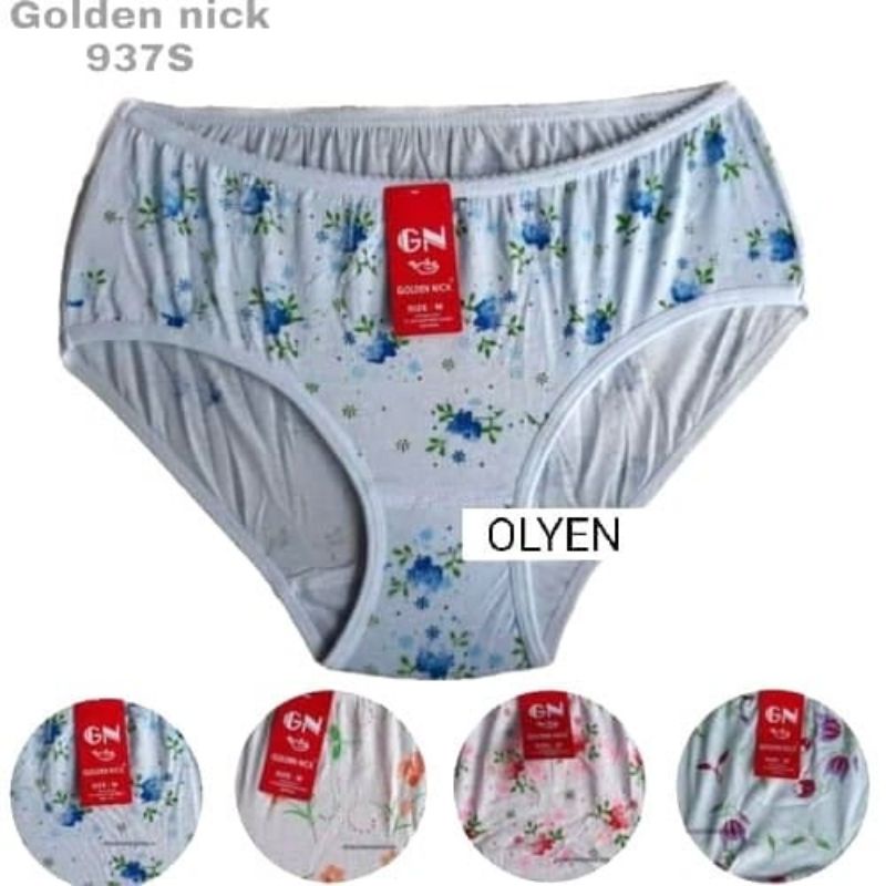 CELANA DALAM WANITA / CELANA DALAM GOLDEN NICK 937S MOTIF BUNGA DENGAN VARIAN UKURAN M-L-XL-XXL