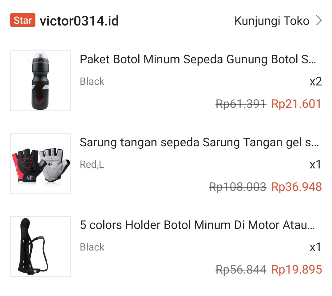 Paket Botol Minum Sepeda Gunung Botol Serat Karbon Berbentuk V.