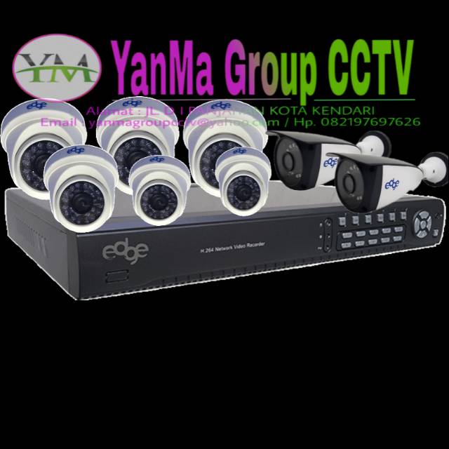 Paket CCTV 4 Chanel edge 2mp 1080p