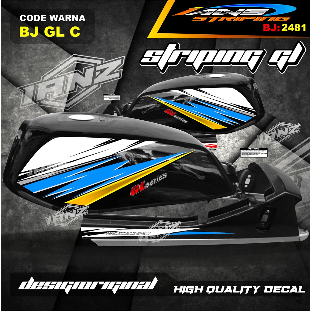 CUSTOM STRIPING VARIASI GL 100 / STIKER GL MAX / STRIPING GL PRO / STIKER MOTOR GL TERBARU / VARIASI STIKER GL 100