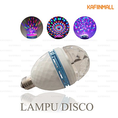 RGB 5W 5LED LAMPU DISCO LED FITTING E27 TUMBLR MINI OTOMATIS DISCO WARNA WARNI / LAMPU SUNSET / LAMPU BOHLAM WARANA HIAS