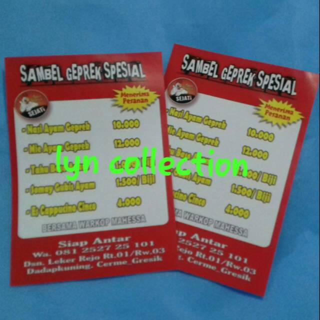 

Daftar harga ukuran A5