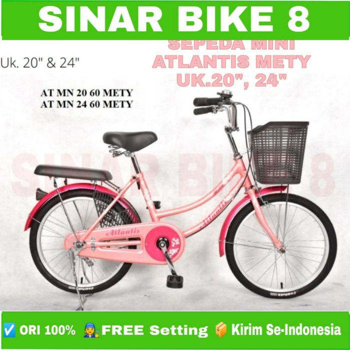 Sepeda Keranjang Remaja Dewasa ATLANTIS METY MINI Ukuran 20 &amp; 24 Inch City Bike