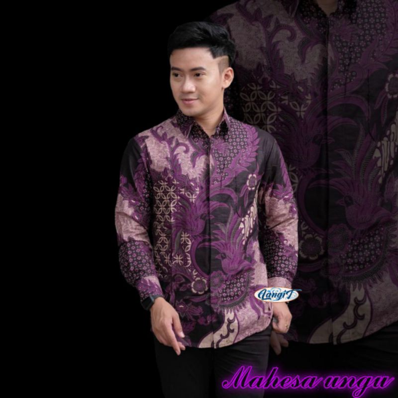 TERBARU Couple sweet || couple batik ayah dan anak cowok BATIK Motif Mahesa ungu terbaru dan termurah