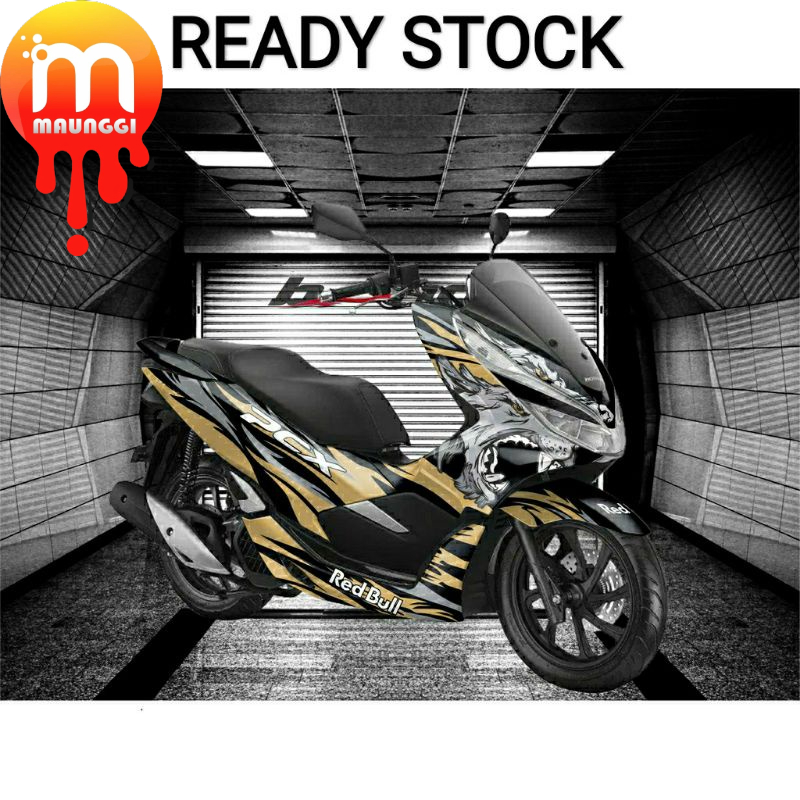 Sticker decal pcx 150 full body motif srigala Striping motor pcx full variasi Sticker pcx