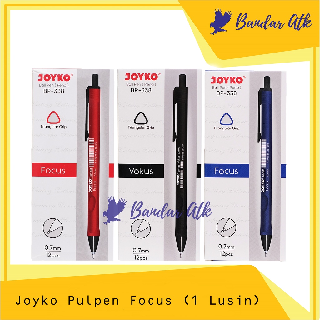 

JOYKO Pen FOCUS BP-338 0.7mm Pulpen Pena Ballpoint [1 LUSIN]