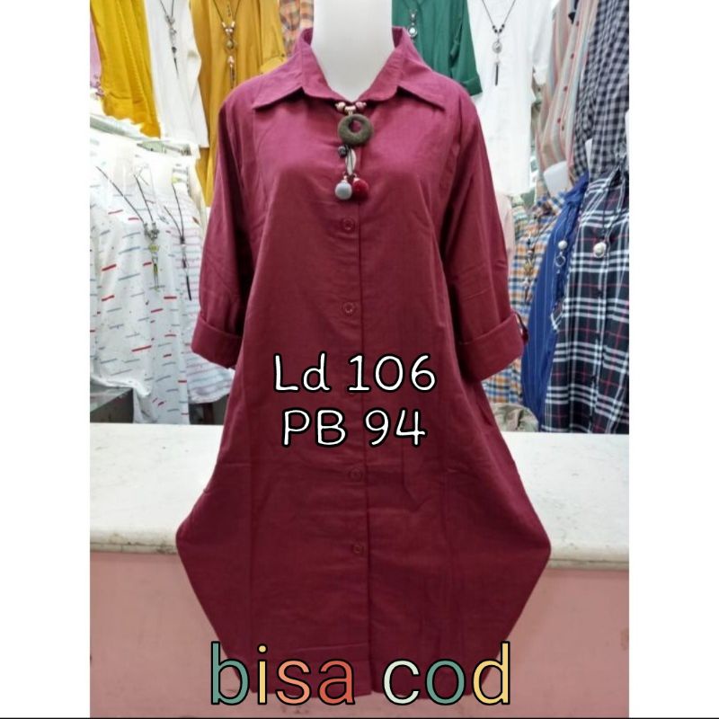 Tunik polos bahan katun T0129k