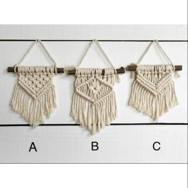 READY STOK) macrame hiasan dinding mini / macrame wall hanging/ Dekorasi rumah