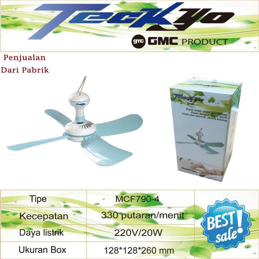 KIPAS ANGIN GANTUNG CEILING FAN TECKYO MCF 790-4