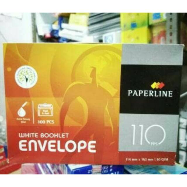 

Amplop Putih Polos 110 + Seal Lem Perekat dan Airmail Merah Biru