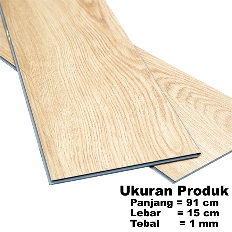 1 dus Lantai Vinyl Stiker Vinil Lantai Motif Kayu Vynil Lantai Stiker PVC Vinyl Floor Sticker Finil Lantai (Tebal 1mm)