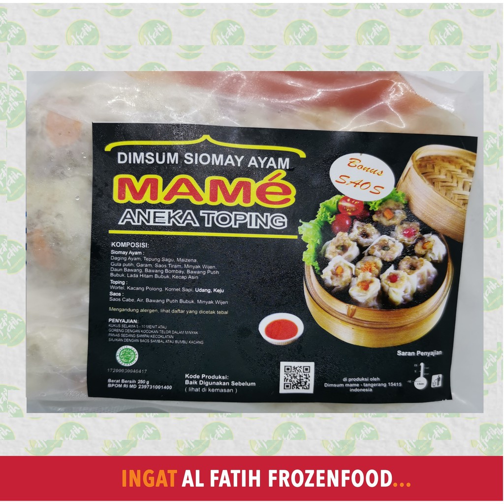 

DIMSUM MAME AYAM ANEKA TOPING 15 PCS