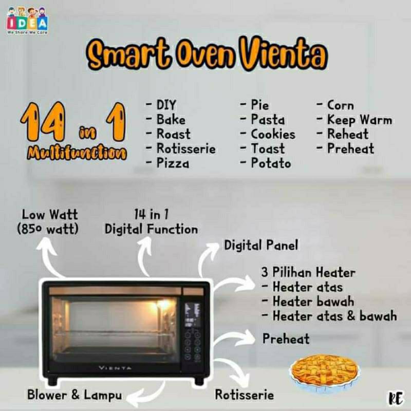 SMART OVEN VIENTA - VIENTA -TIGARAKSA EDUCATIONAL - OVEN - PEMANGGANG - READY STOCK - BISA ARISAN