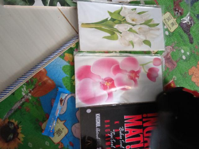 Poster Kayu Vintage Dekorasi Rumah Cafe Kantor Hiasan Dinding Tanaman Bunga Abstrak