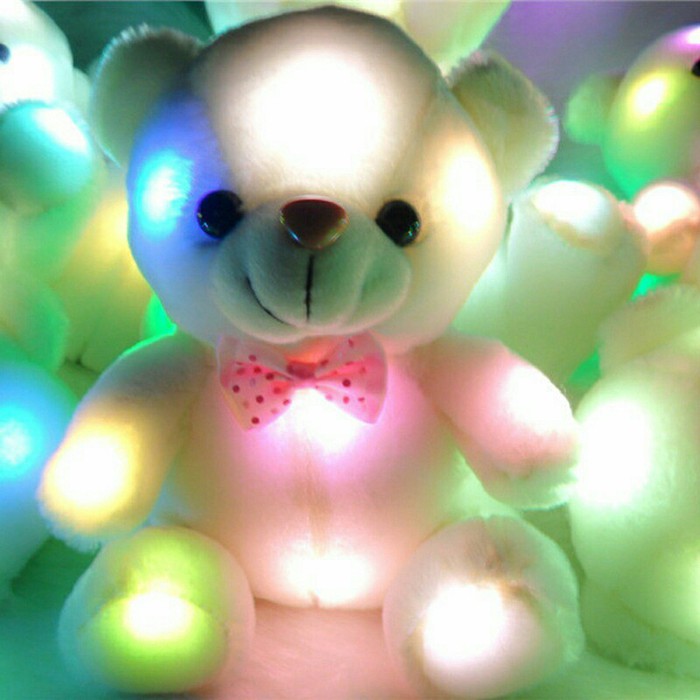 MOMBABY1 Boneka Beruang Teddy Bear Anak Lampu LED atau Kado Mainan Anak Perempuan Boneka Beruang