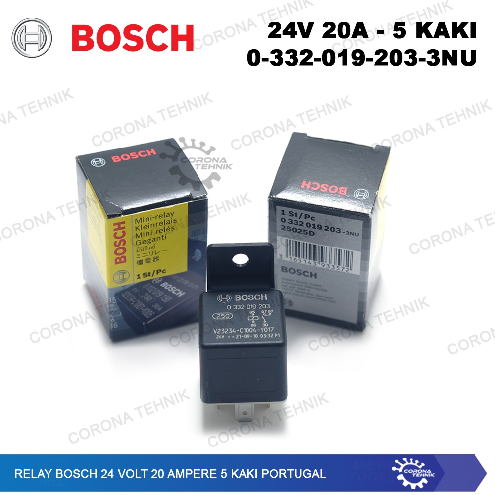 Portugal - Relay Bosch 24 Volt 20 Ampere 5 Kaki - 0-332-019-203-3NU