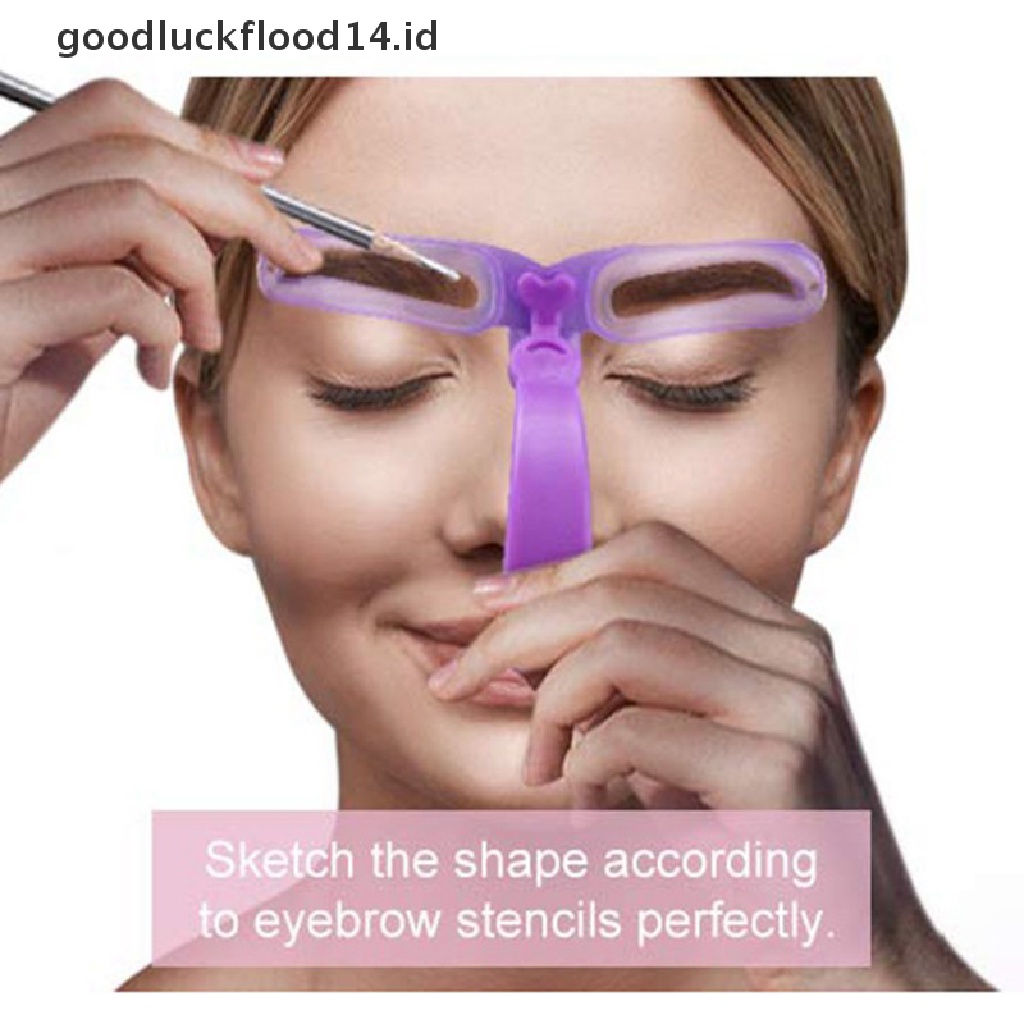 [OOID] 8PCS DIY Eyebrow Shaper Makeup Template Eyebrow Grooming Shaping Stencil Kit ID