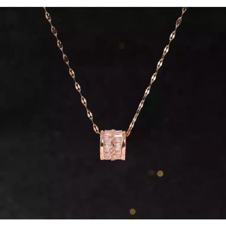[ Bayar Ditempat ] Kalung Titanium Rose Gold / Kalung Wanita / Kalung Titanium Asli Anti Karat Selamanya / COD / Kalung Korea / TERBARU