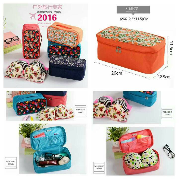 Underware Pouch Seri 3 Tas Pakaian Dalam Bra Travel Organizer Bag Doky