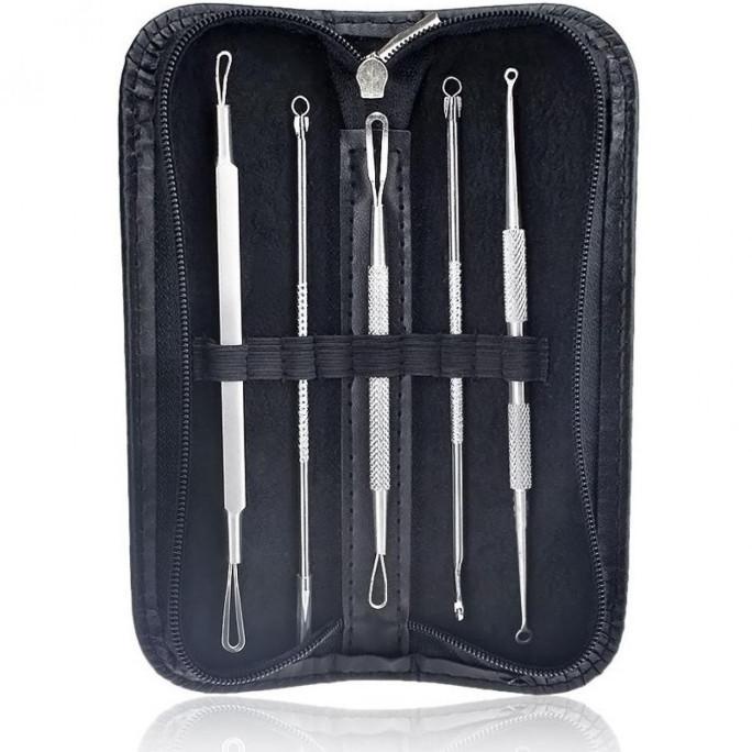 Set Alat Perawatan Wajah Pinset Komedo Jerawat Stainless Steel Lengkap