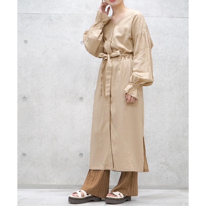 w closet dress linen long sleeve