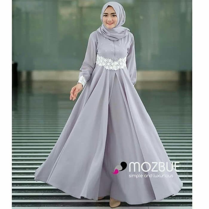 NISA SABYAN Baju  Gamis  Wanita  Terbaru  Nabila Set Syari 