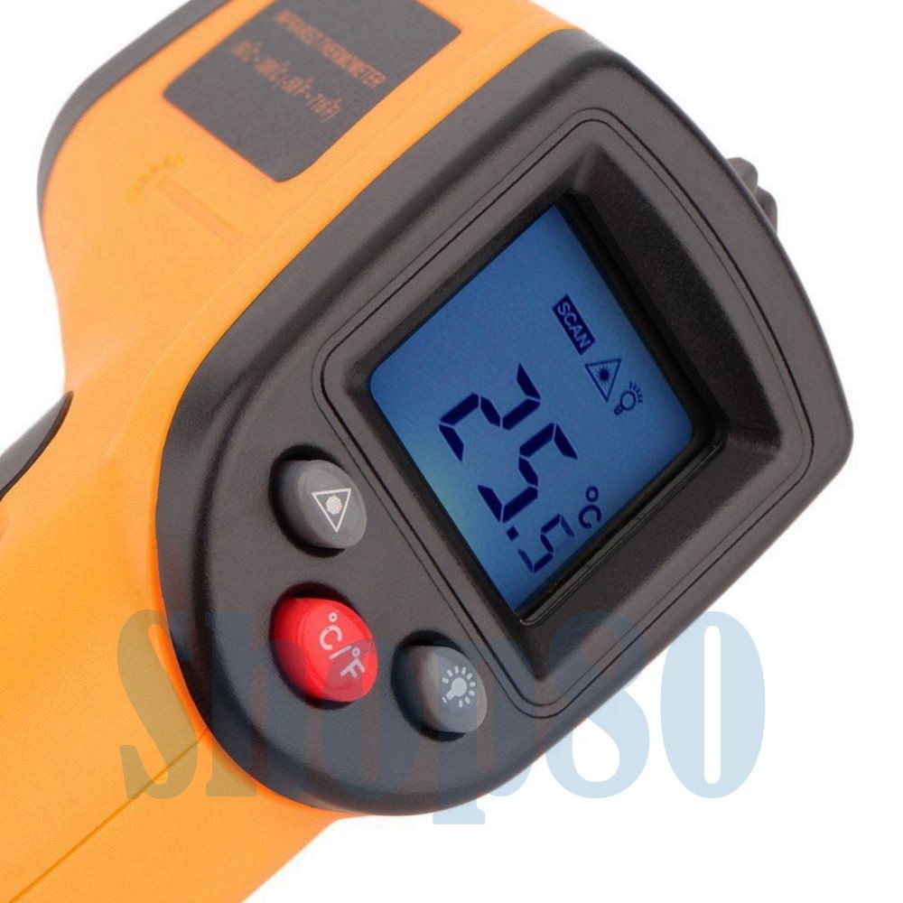 Thermometer Infrared Industri Digital Termometer IR Infra Red Laser Tembak Thermo Termo Gun GM320