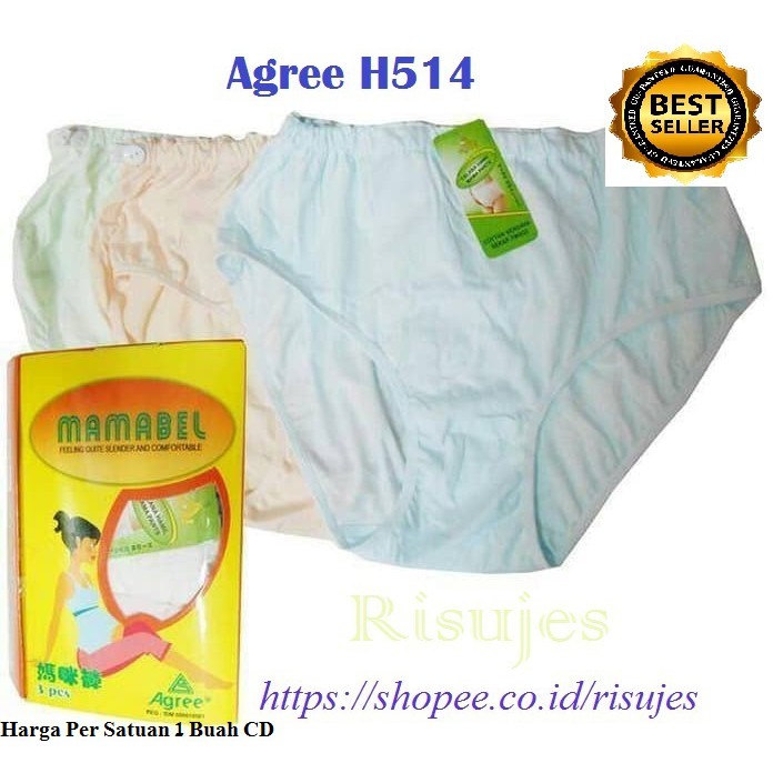 CD Wanita Hamil Jumbo Merek Agree H 514 / Celana Dalam H514 Agree - MAMABEL